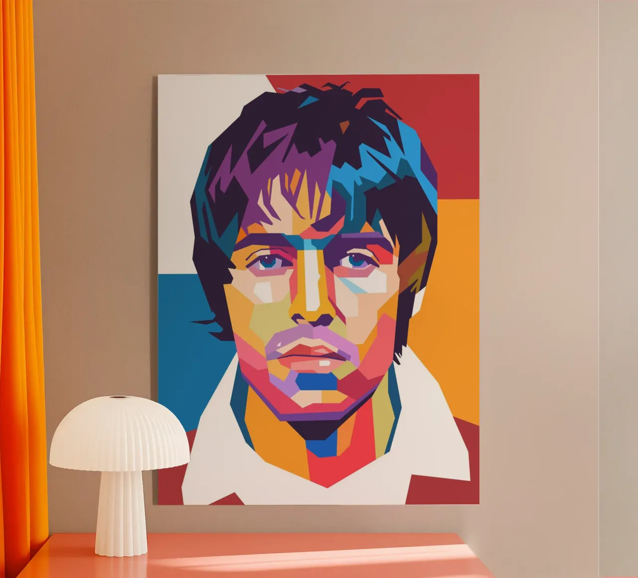 Liam Gallagher pop art portrait acrylic glass by Hantamrata