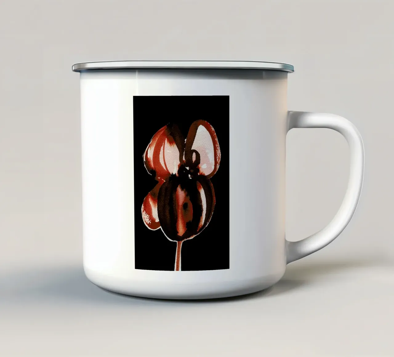 Tulip tazza in smalto da Ekaterina Koroleva