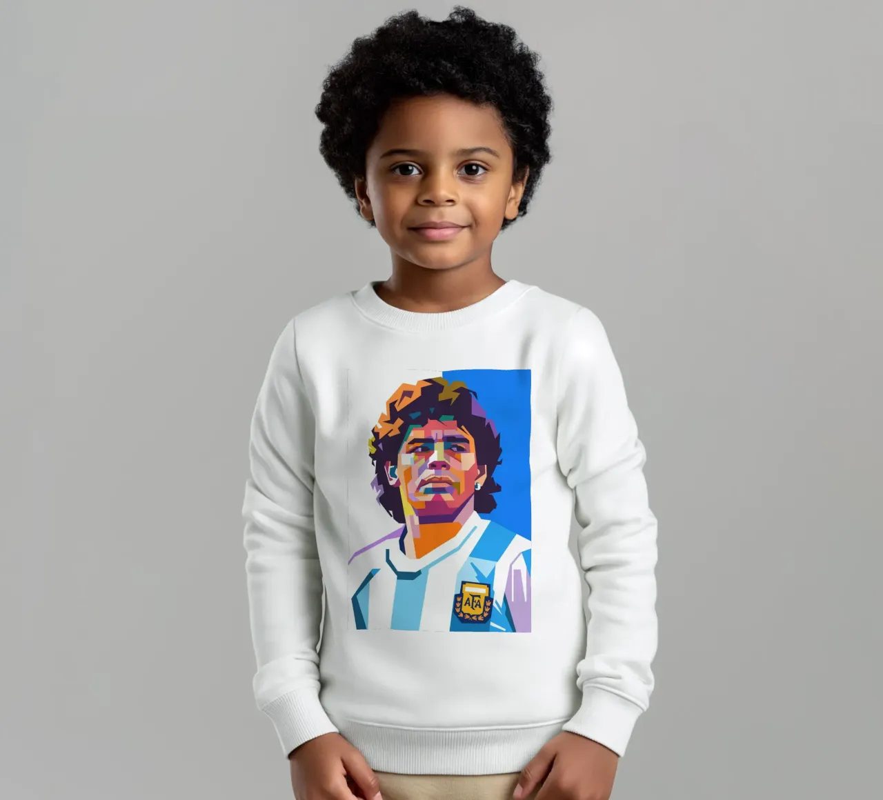 Stile artistico di Diego Maradona WPAP felpa bambino da Hantamrata