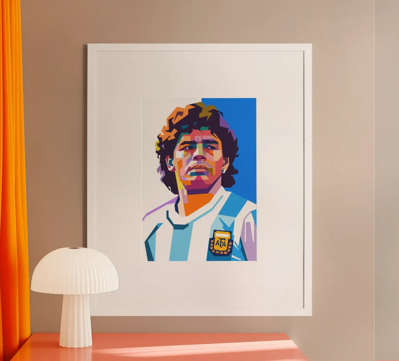 Stile artistico di Diego Maradona WPAP poster da Hantamrata