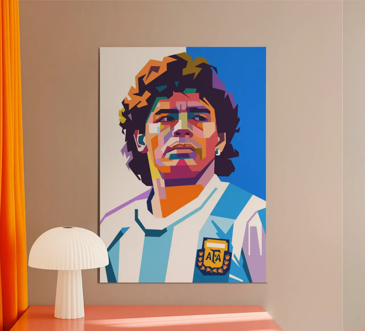 Stile artistico di Diego Maradona WPAP poster da Hantamrata