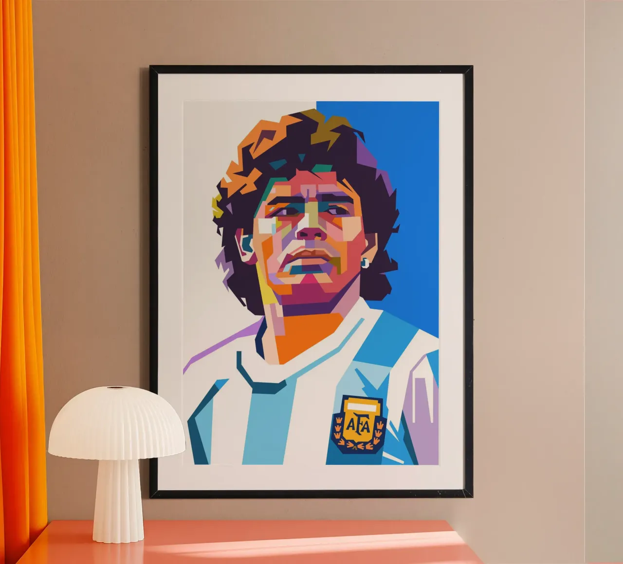 Stile artistico di Diego Maradona WPAP poster da Hantamrata