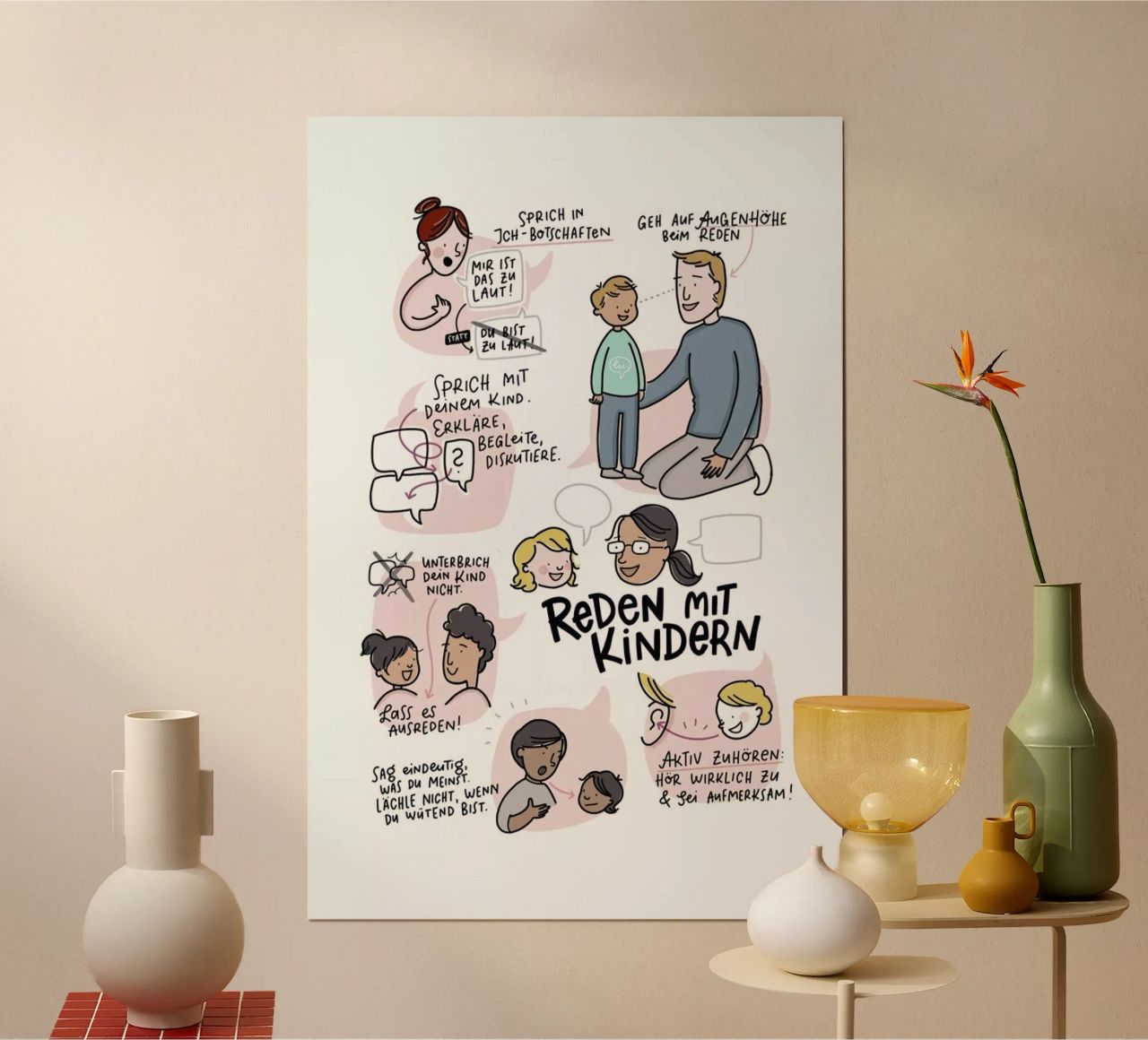 Reden Poster von Geborgen Wachsen x JUNIQE