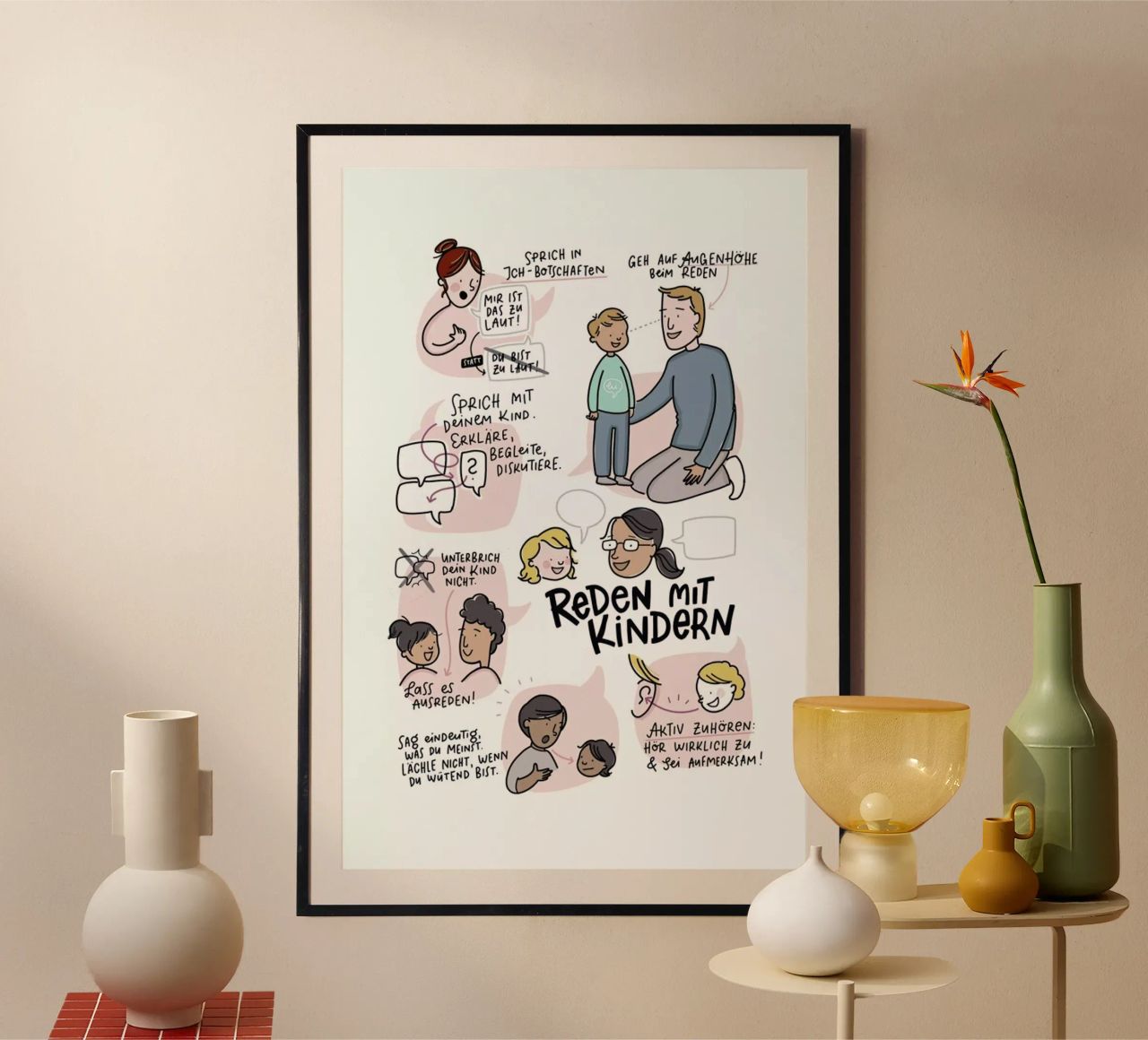 Reden Poster von Geborgen Wachsen x JUNIQE