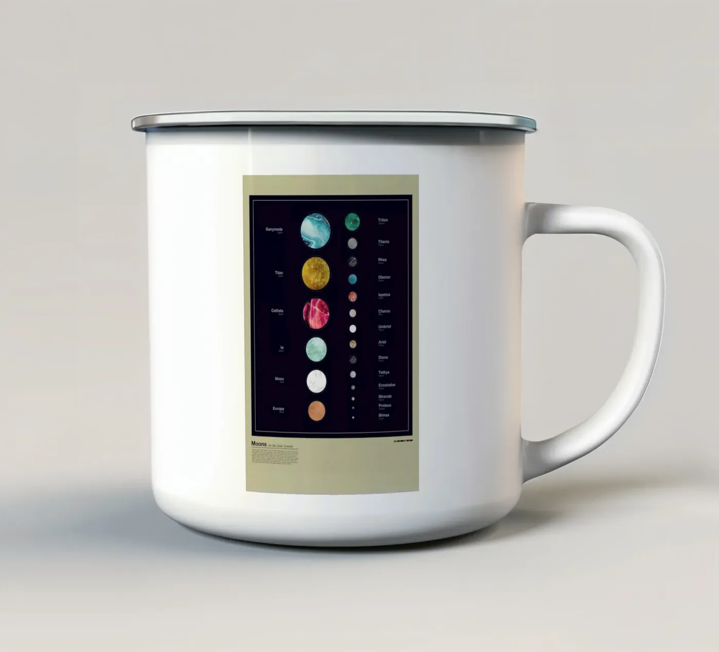 Moons enamel mug by LeDieg