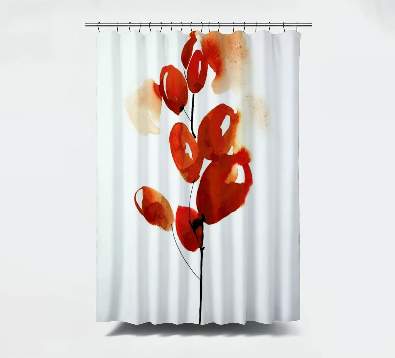 Cherries shower curtain by Ekaterina Koroleva