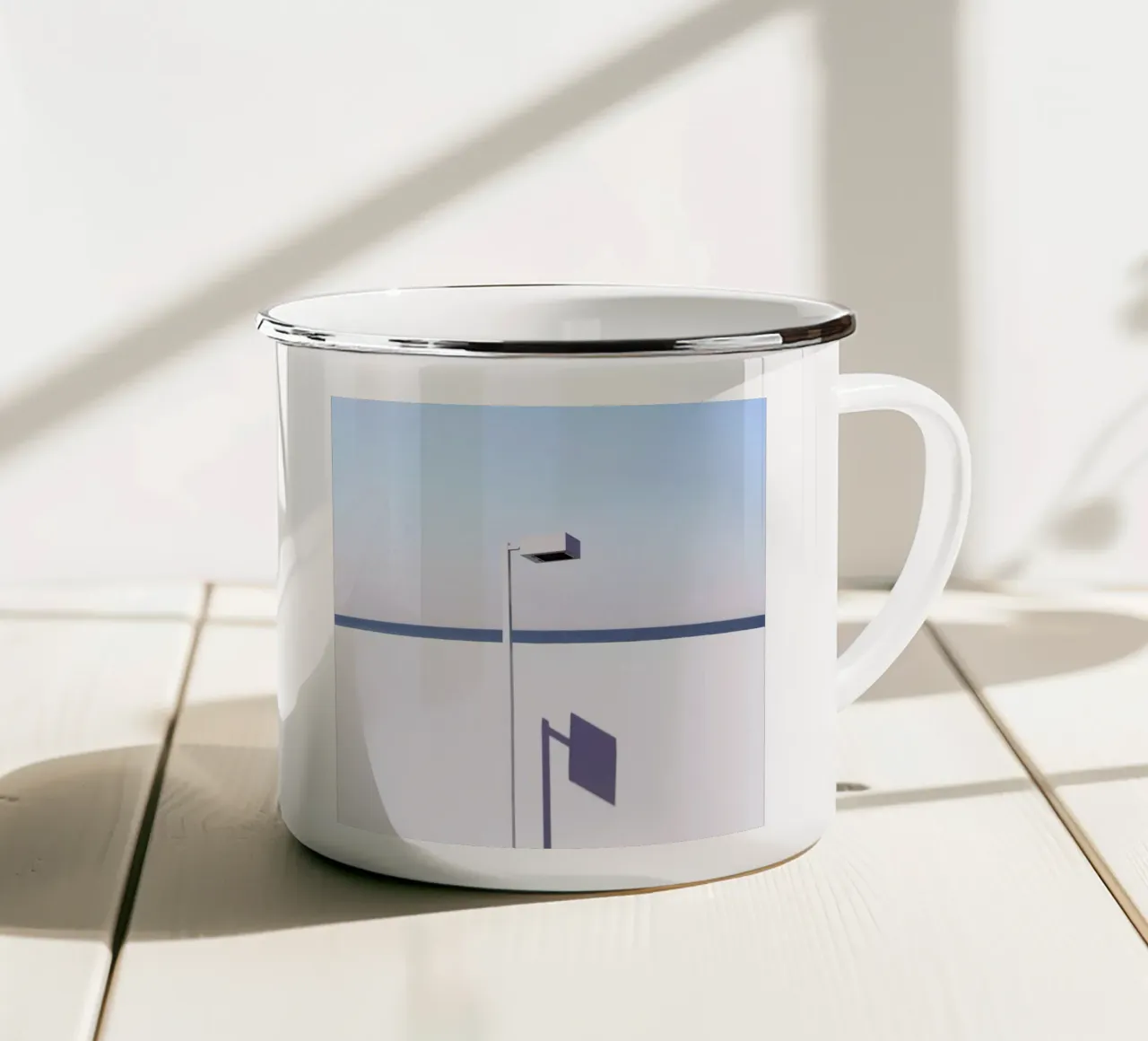 Square Lamp tazza in smalto da Rupert Höller