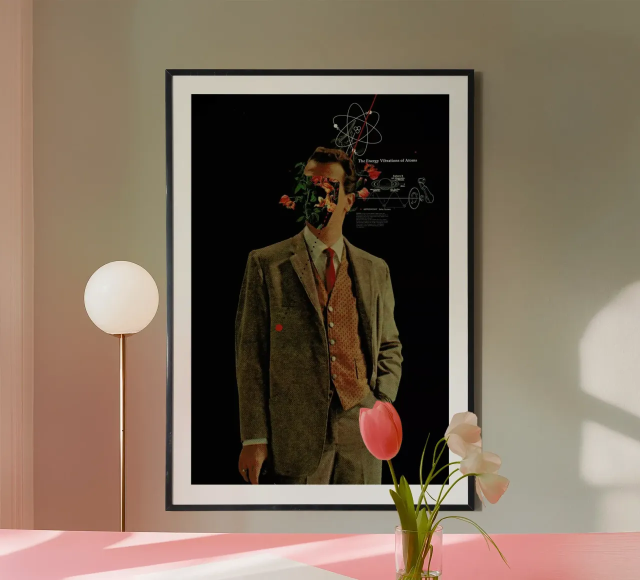 The Energy Vibrations Of Atoms poster con telaio in alluminio da Frank Moth