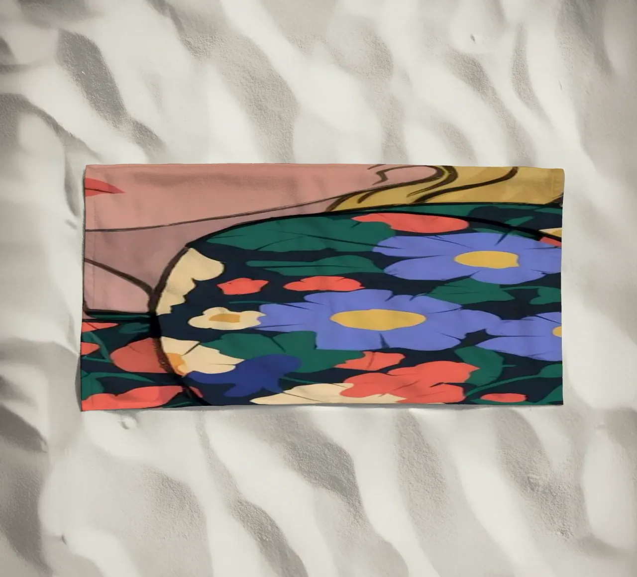 Nachdenkliche Pause Strandtuch von Prism Palette