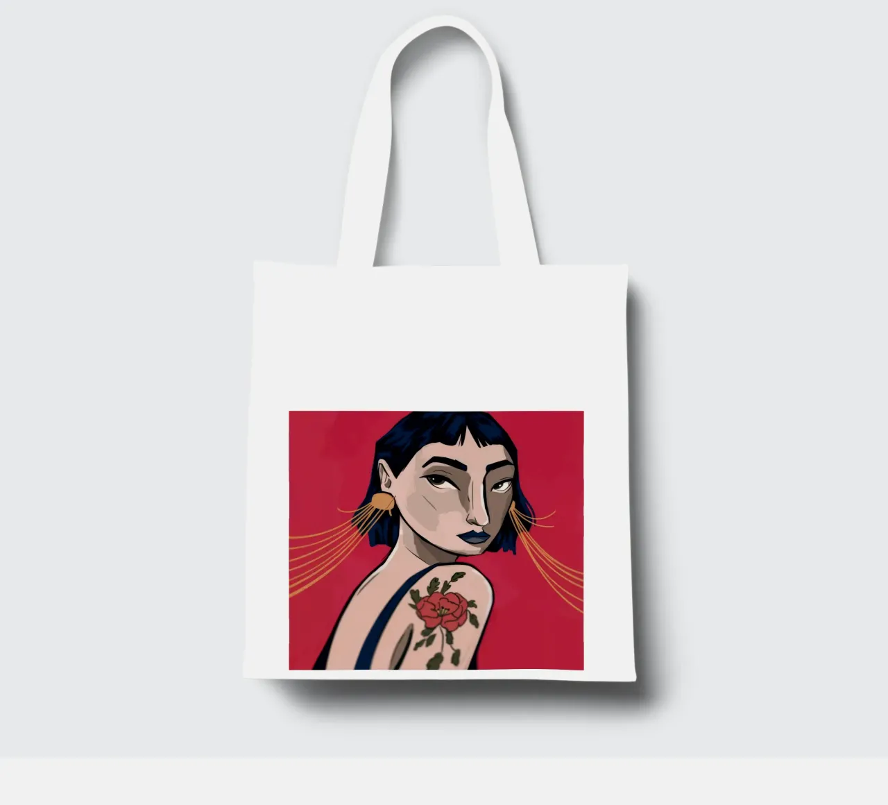 Gedurfde uitdrukking jute draagtas van Prism Palette