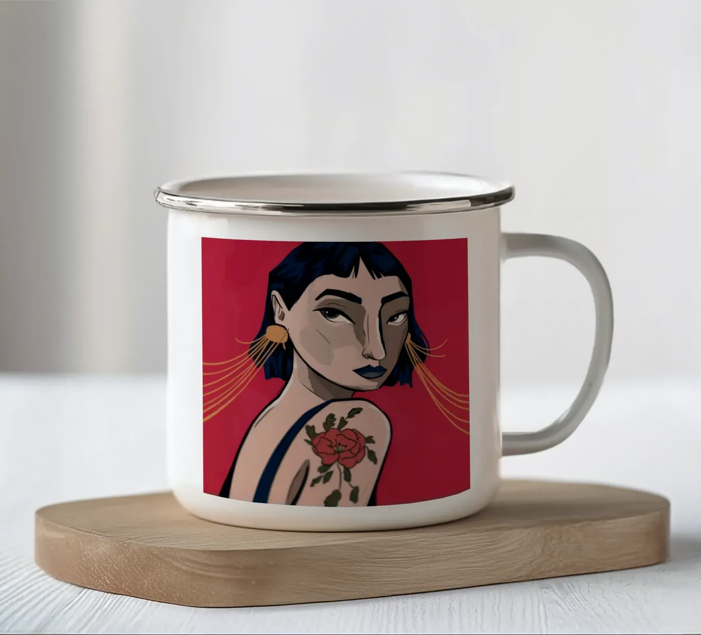 Bold Expression enamel mug by Prism Palette