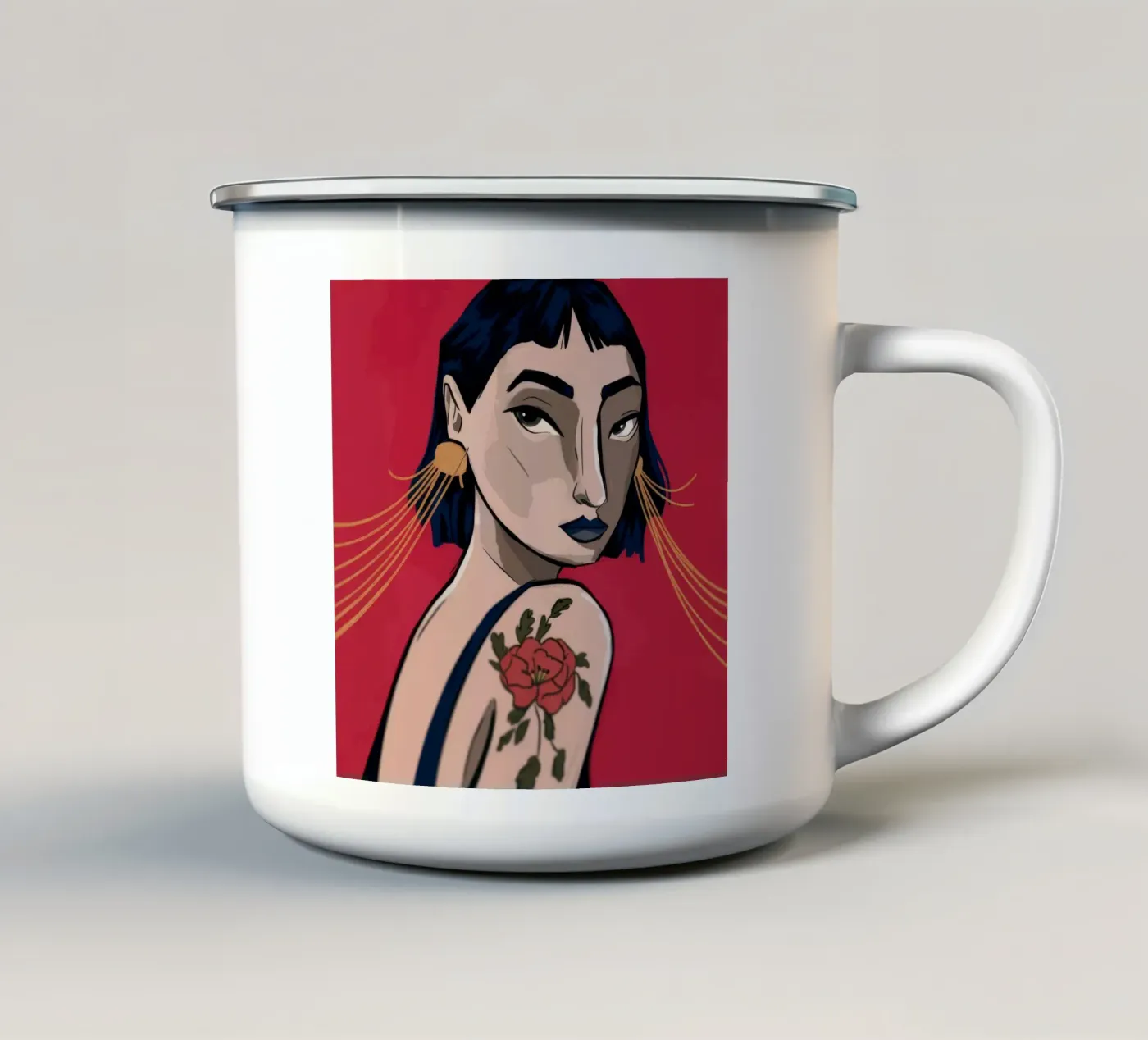 Bold Expression enamel mug by Prism Palette
