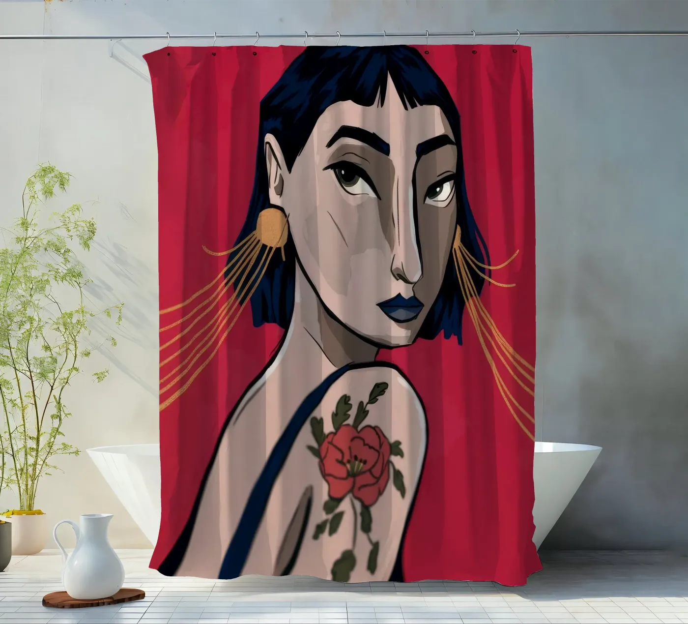 Espressione in grassetto tenda da doccia da Prism Palette