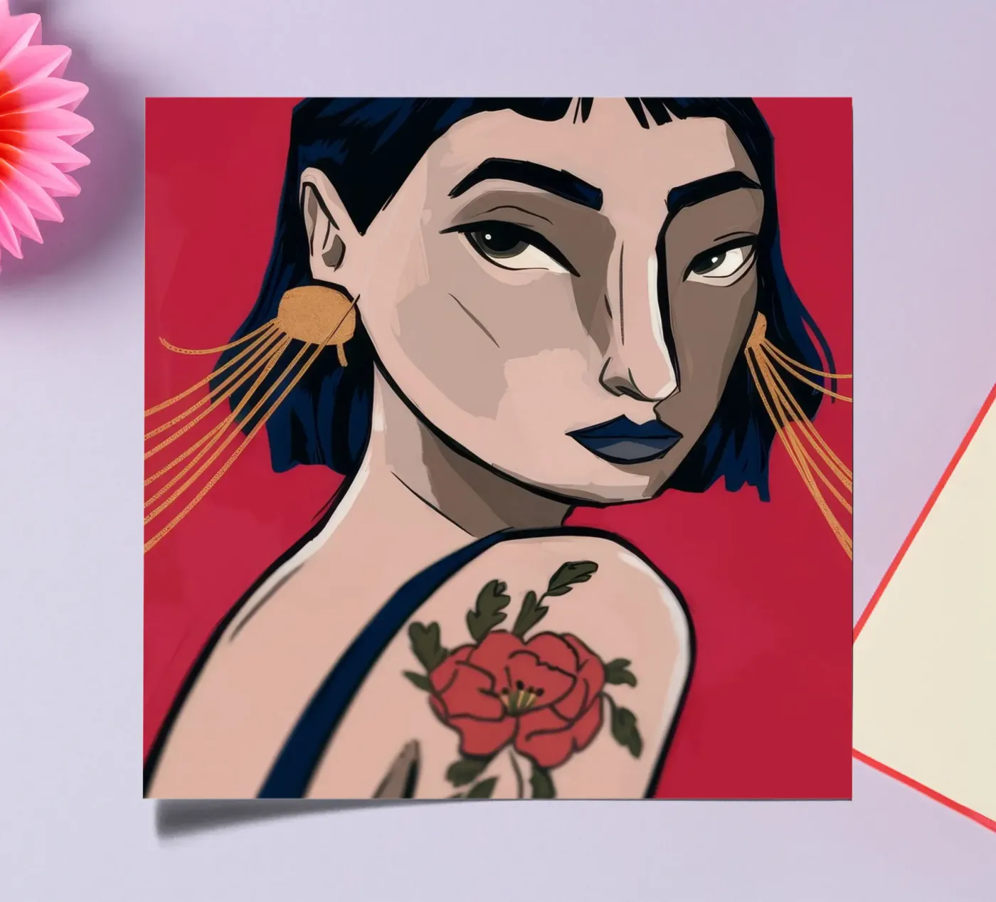 Gedurfde uitdrukking stickervel van Prism Palette