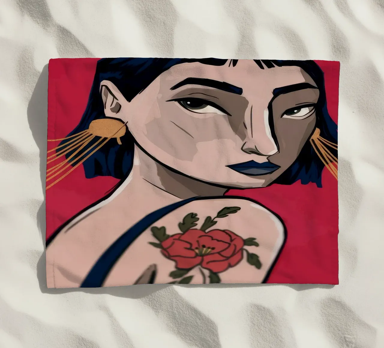 Gedurfde uitdrukking strandhanddoek van Prism Palette