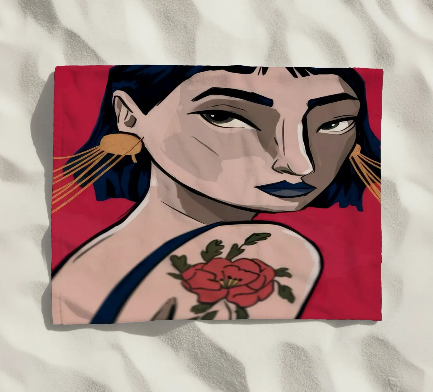 Bold Expression beach towel by Prism Palette