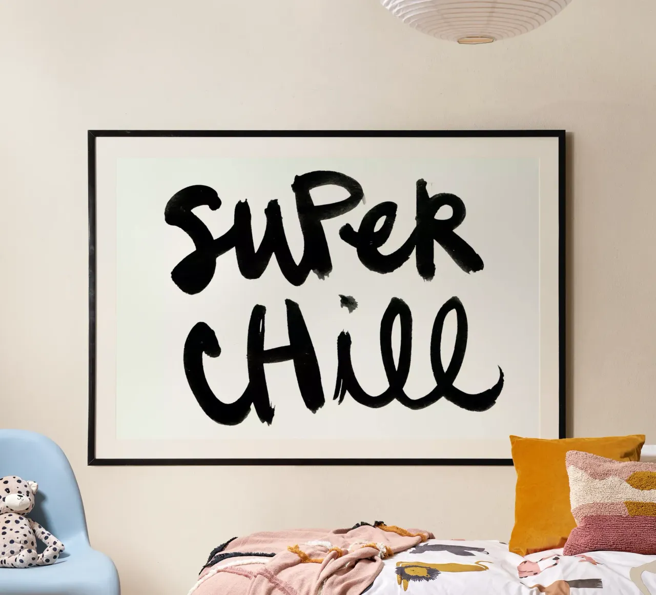 Super Chill poster con telaio in alluminio da Dead Language