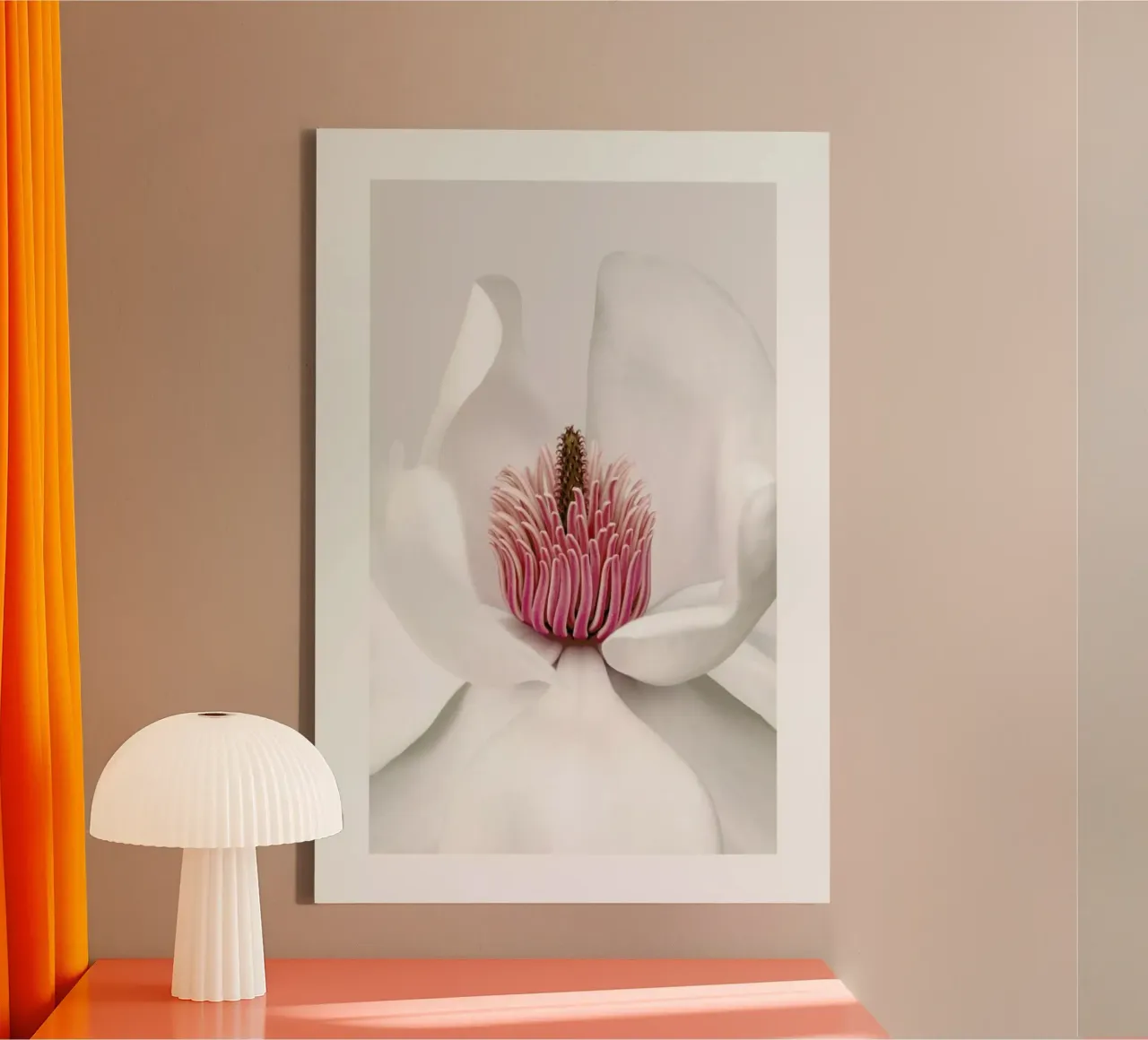White Magnolia canvas by Flora & Fauna