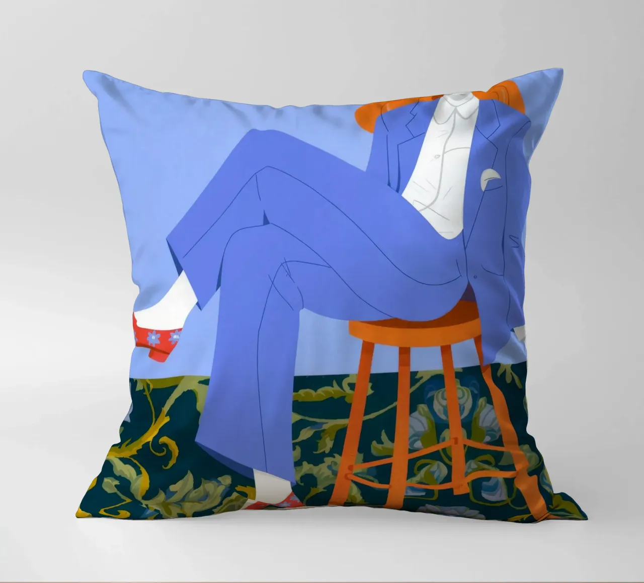 Blue Serenity Chair decorative cushion by Prism Palette