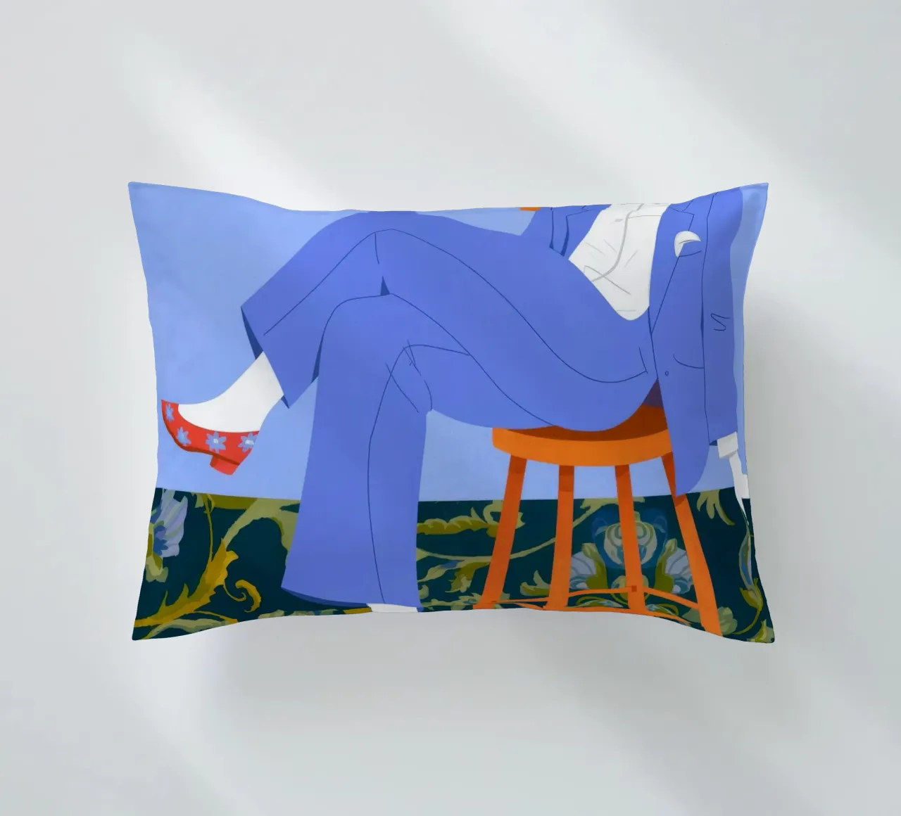 Blue Serenity Chair decorative cushion by Prism Palette