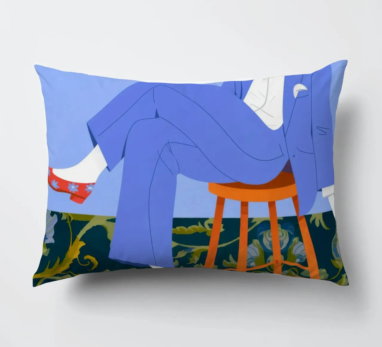 Blue Serenity Chair decorative cushion by Prism Palette