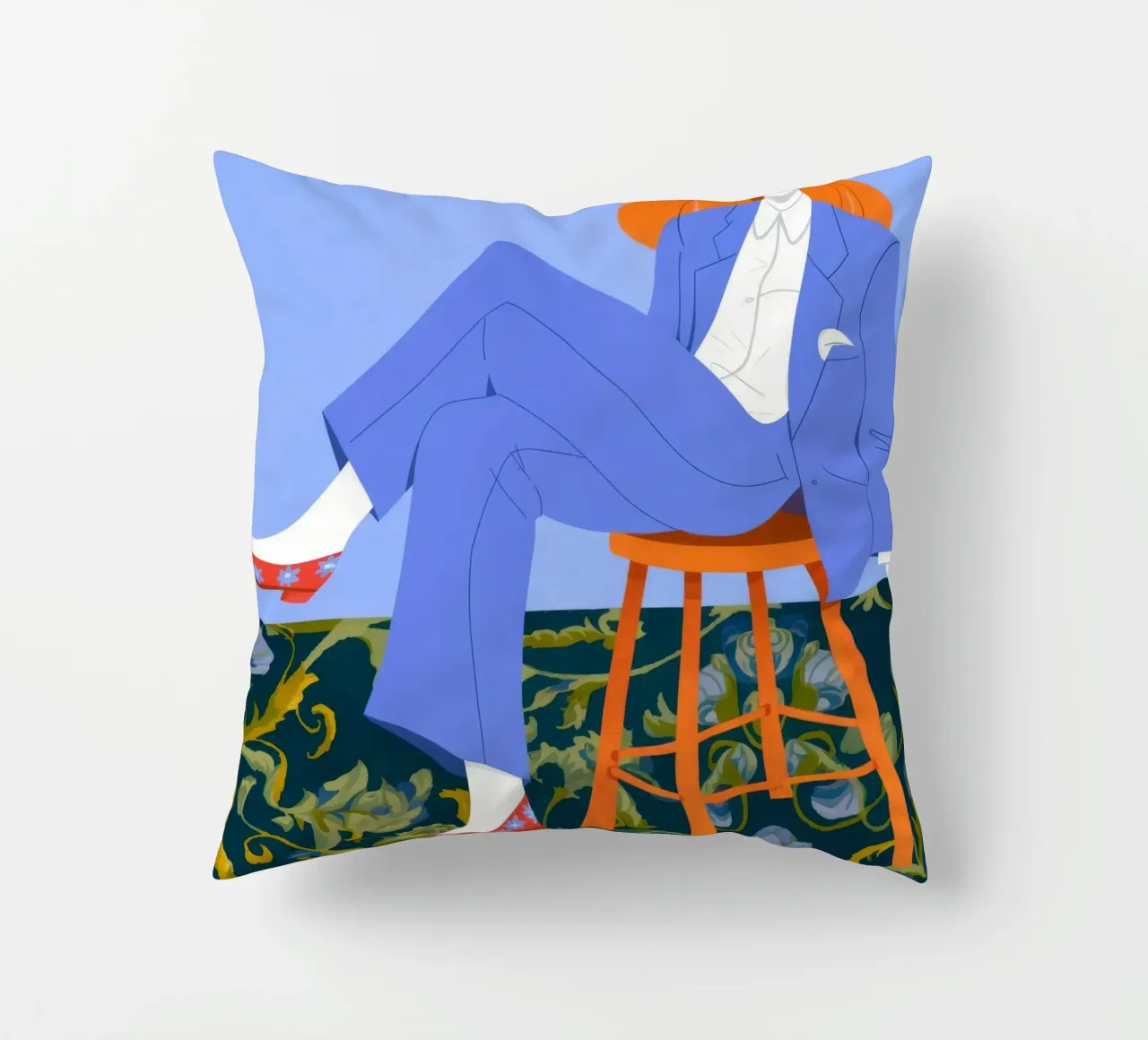Blue Serenity Chair decorative cushion by Prism Palette