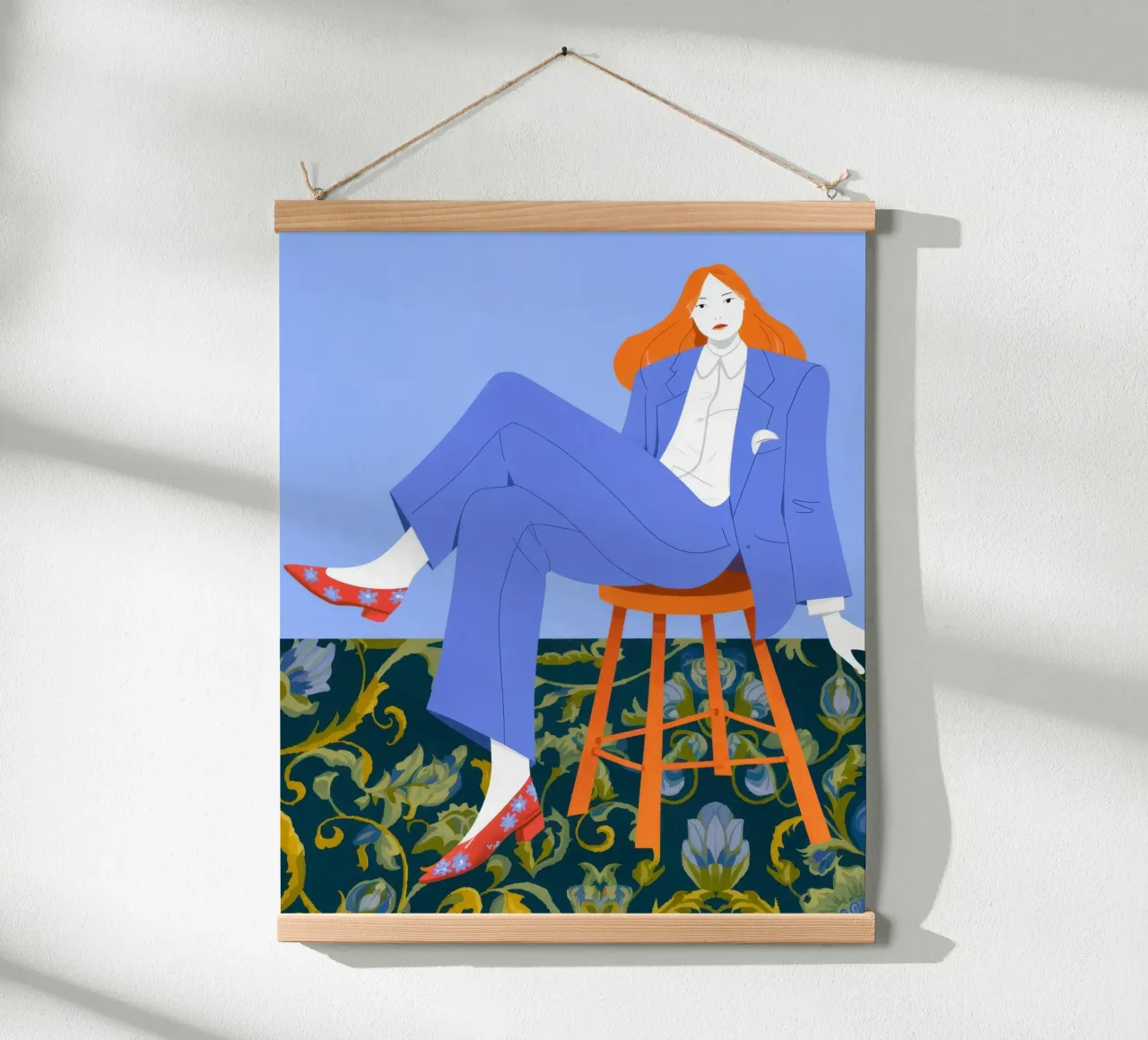 Sedia Serenity blu poster da Prism Palette