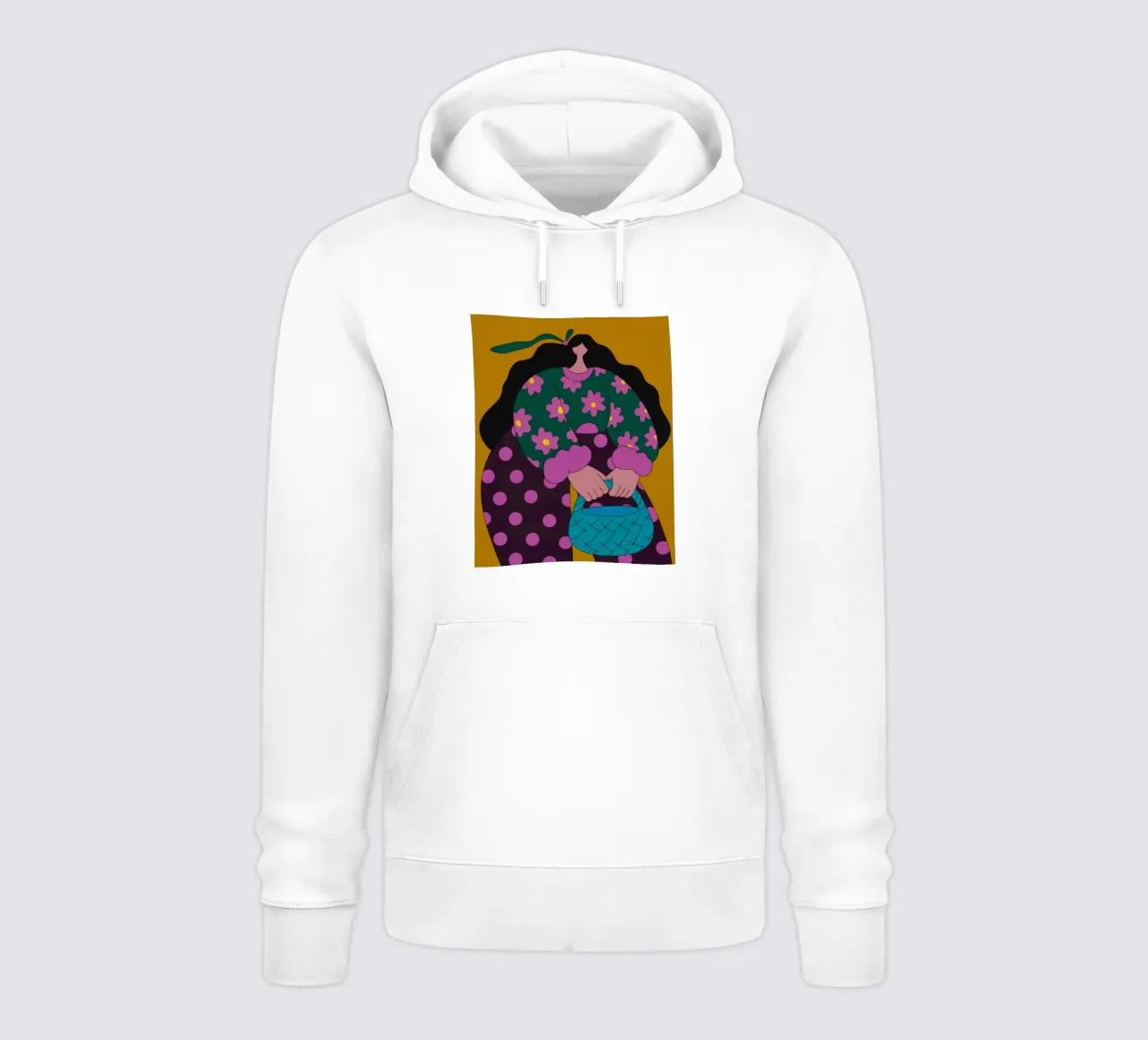 Cestino a pois felpa con cappuccio da Prism Palette