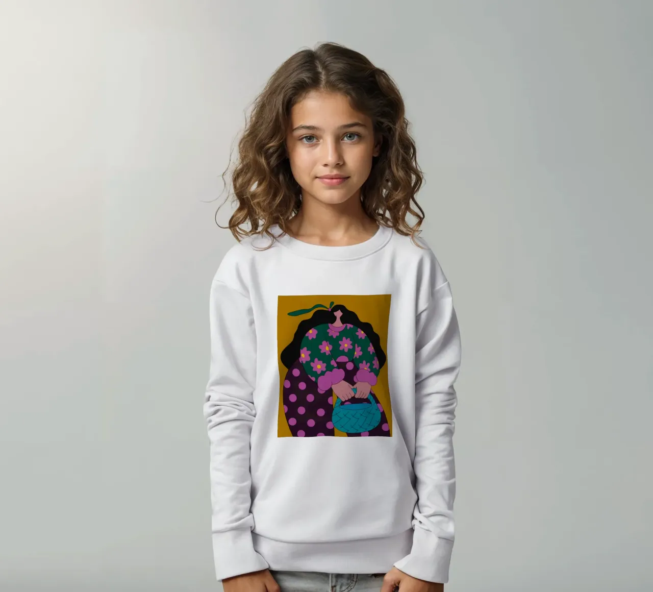 Cestino a pois felpa bambino da Prism Palette