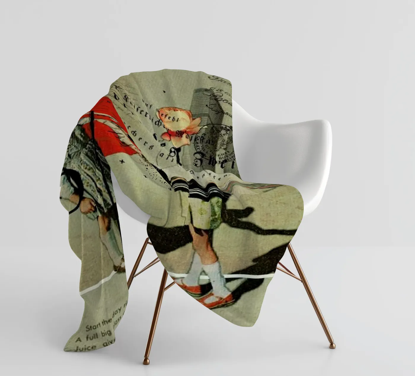 Oranges fleecedeken van Frank Moth