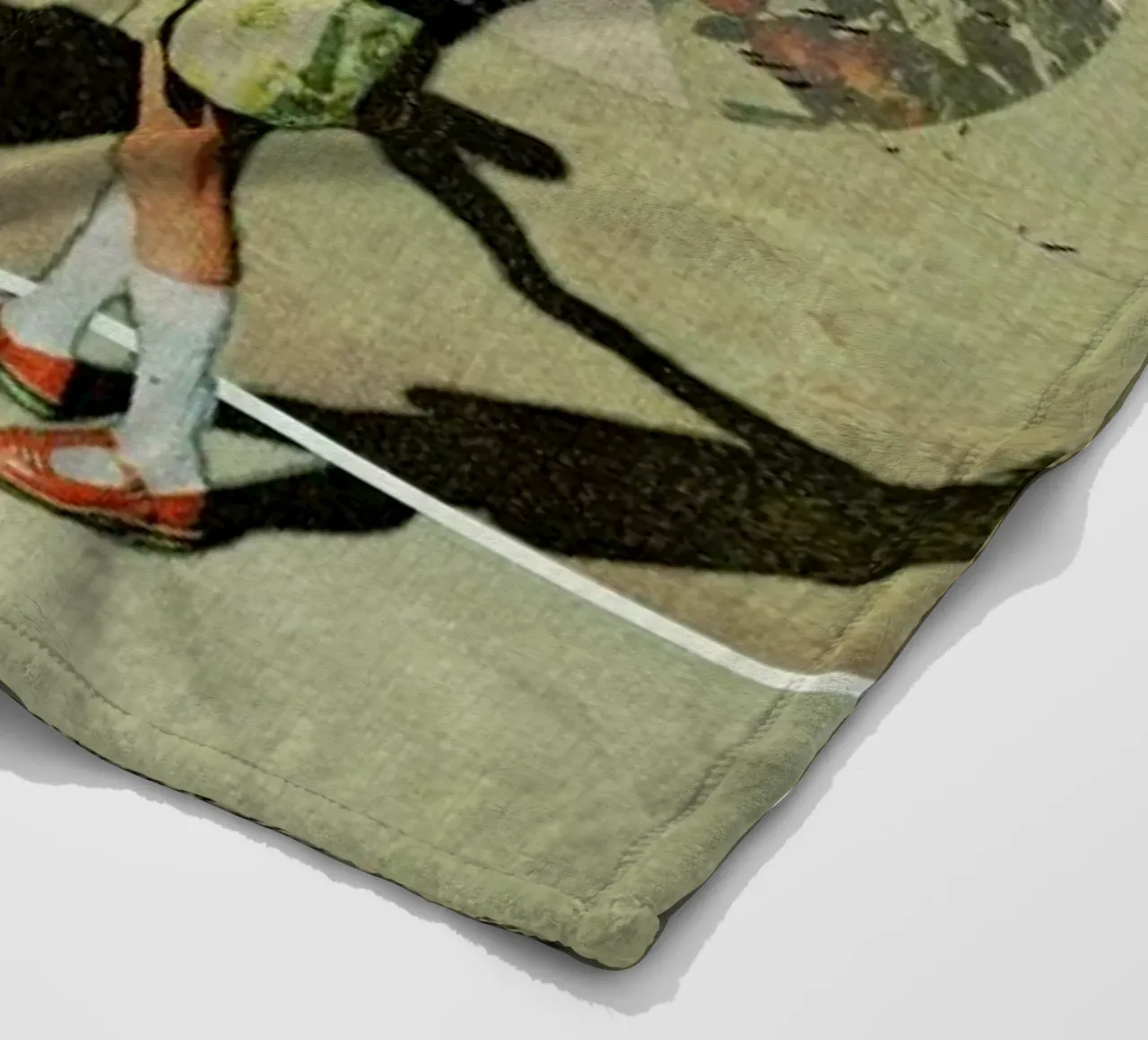 Oranges Fleecedecke von Frank Moth