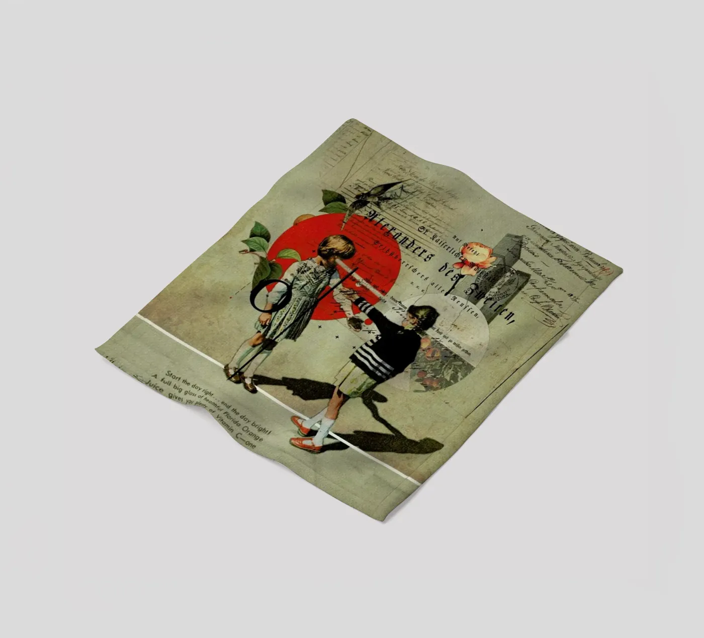 Oranges fleecedeken van Frank Moth