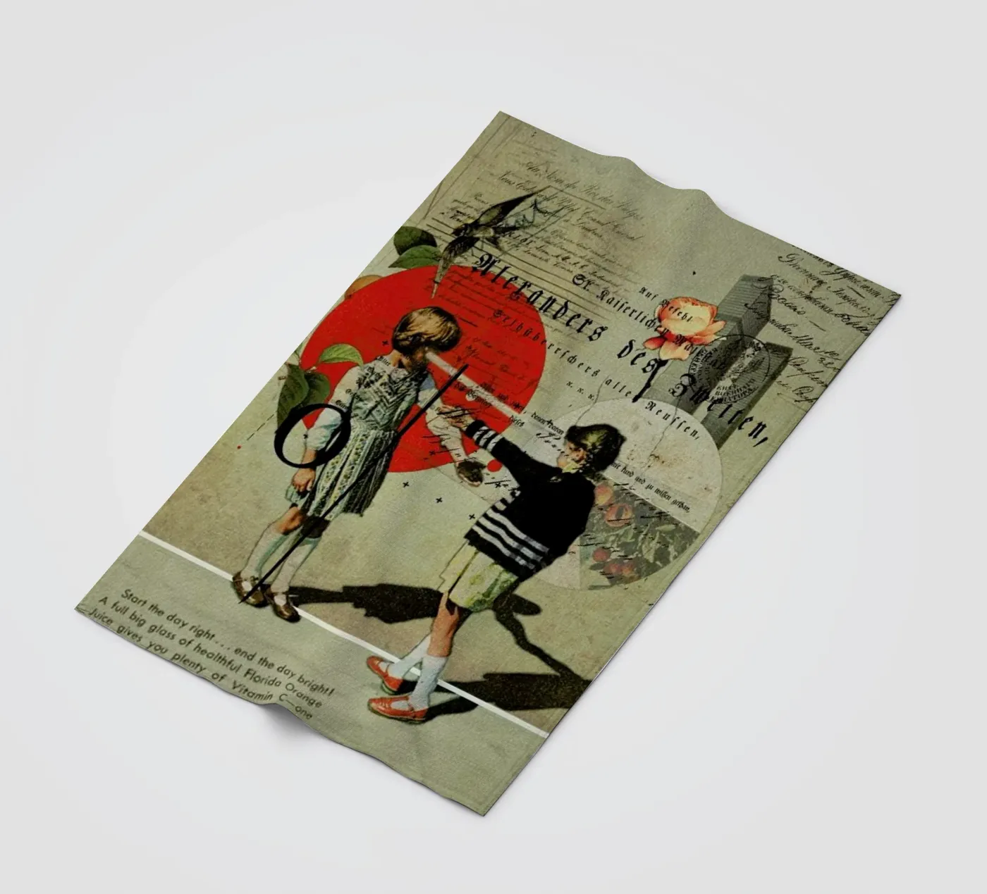 Oranges fleecedeken van Frank Moth