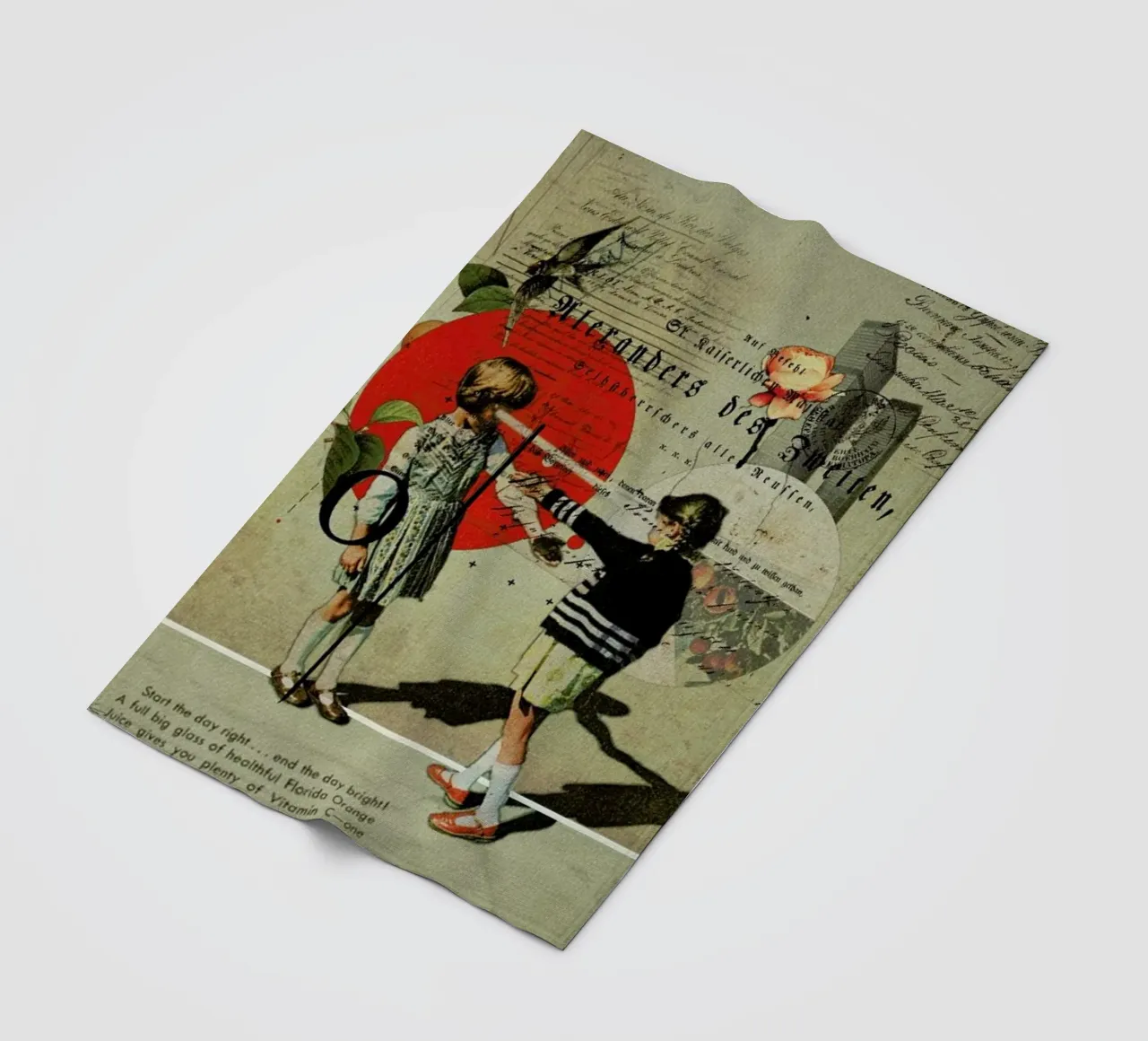 Oranges Fleecedecke von Frank Moth