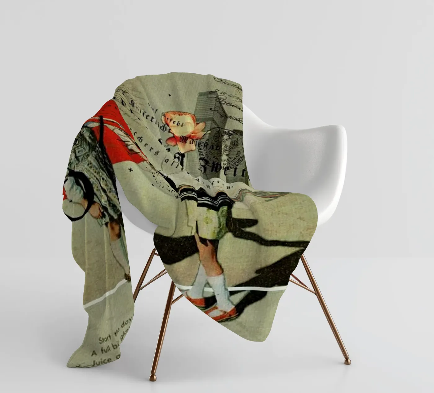 Oranges fleecedeken van Frank Moth