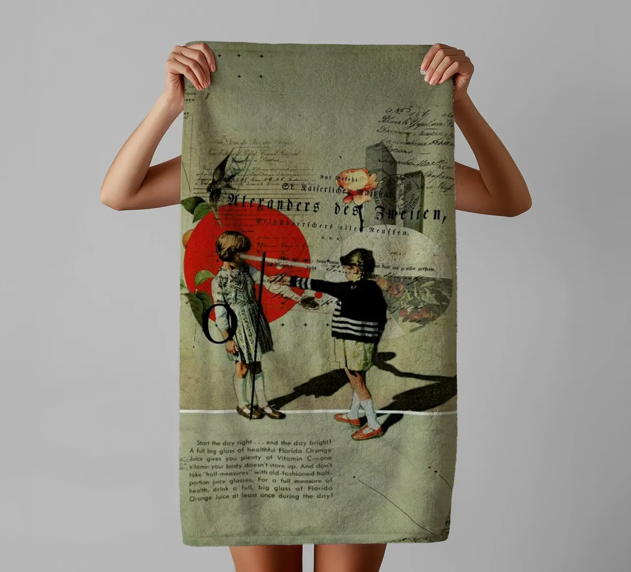 Oranges towel by Frank Moth