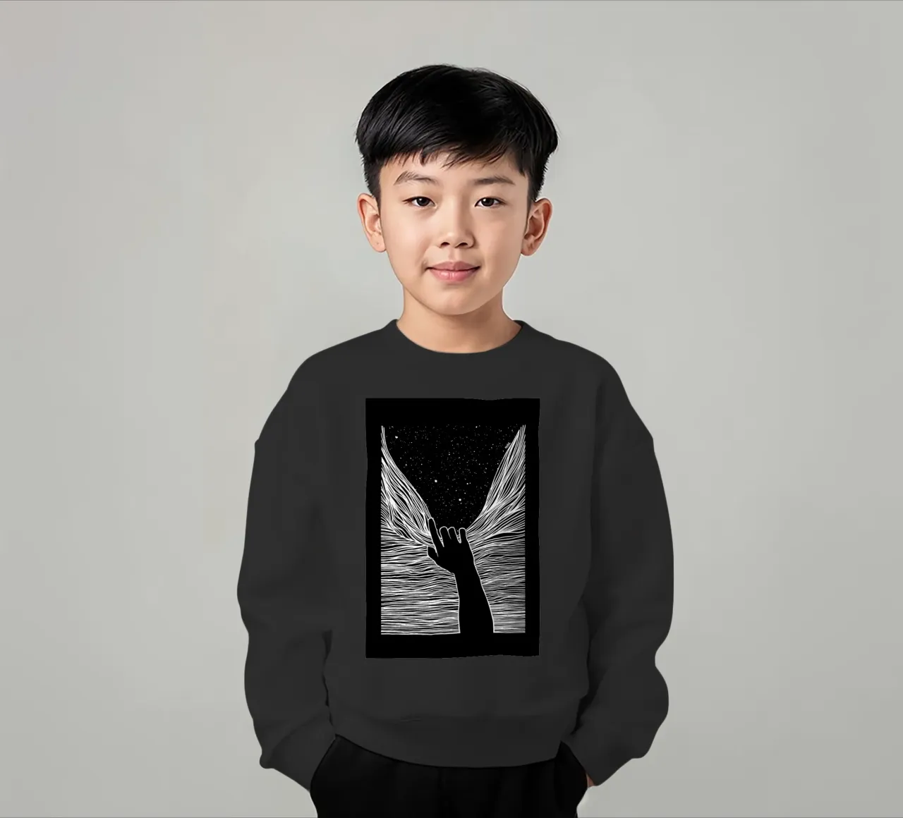 Through Window Up felpa bambino da Ninhol