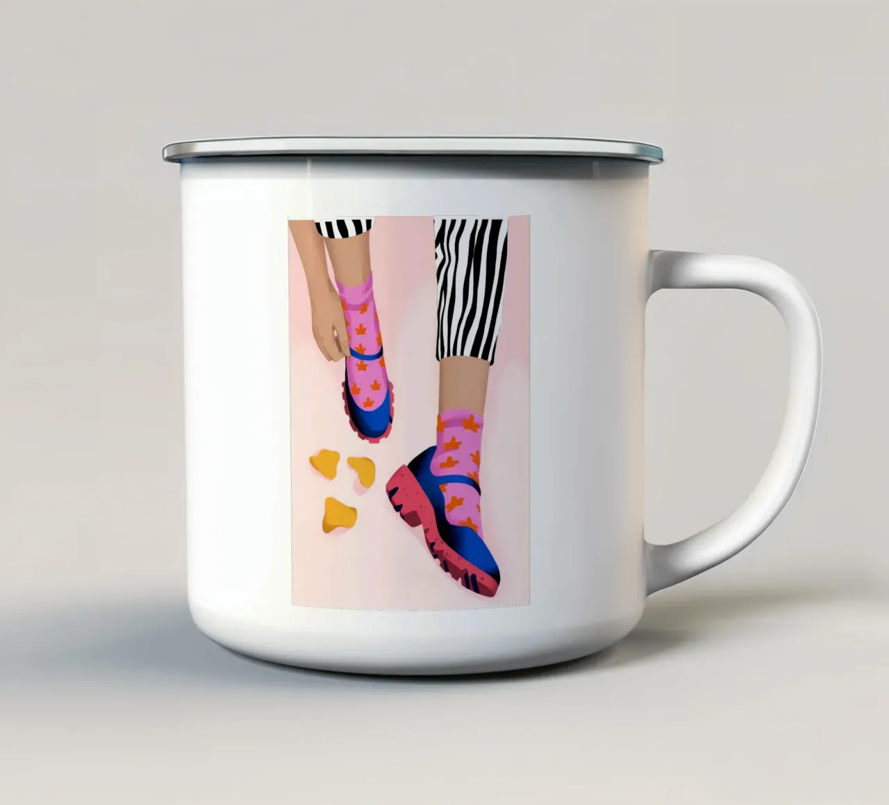 Delizia di calzini stellati tazza in smalto da Prism Palette