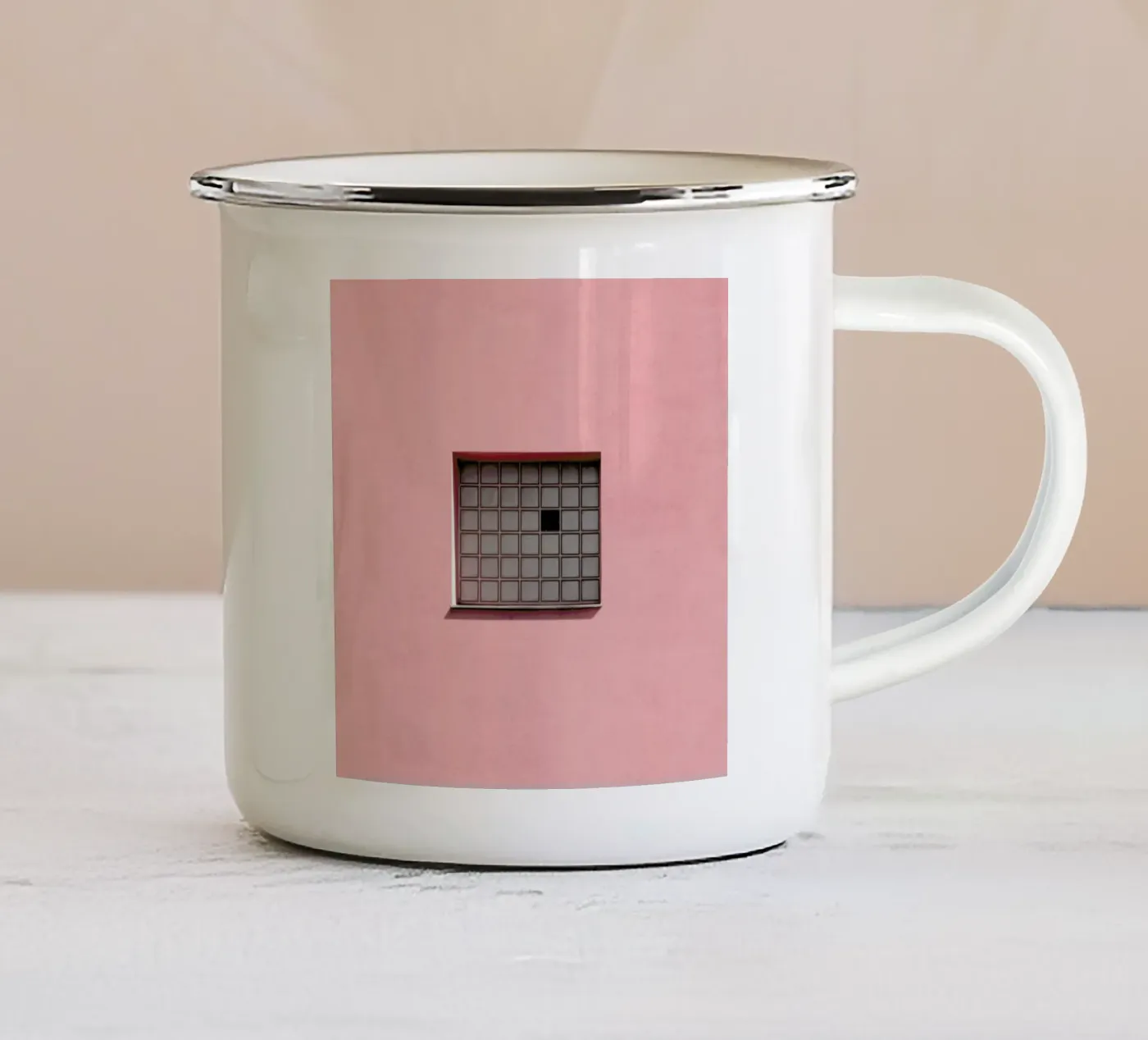 Missing Tooth enamel mug by Rupert Höller