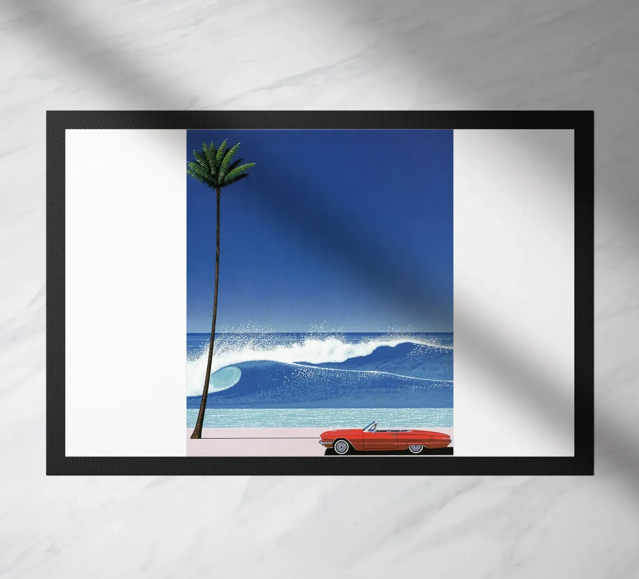 Auto rossa e mare di Vit Nagai zerbino da Perdana shop