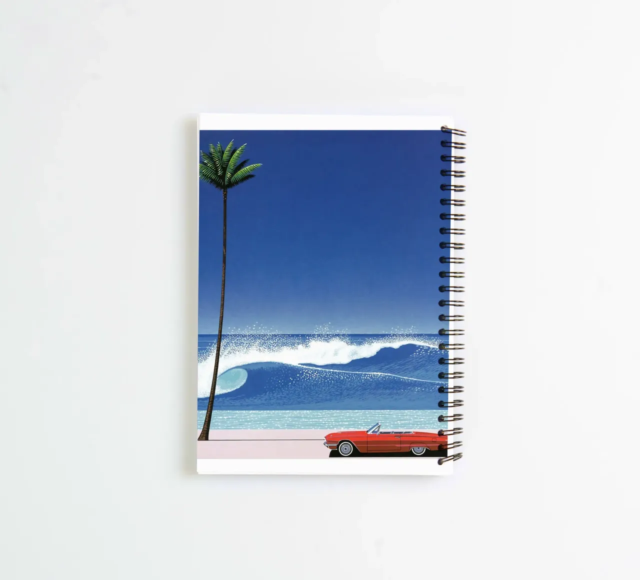 Red Car And Vit Sea Nagai spiral notebook by Perdana shop