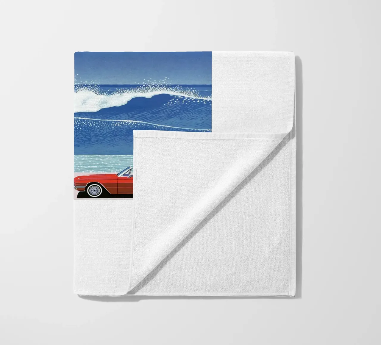 Auto rossa e mare di Vit Nagai telo mare da Perdana shop