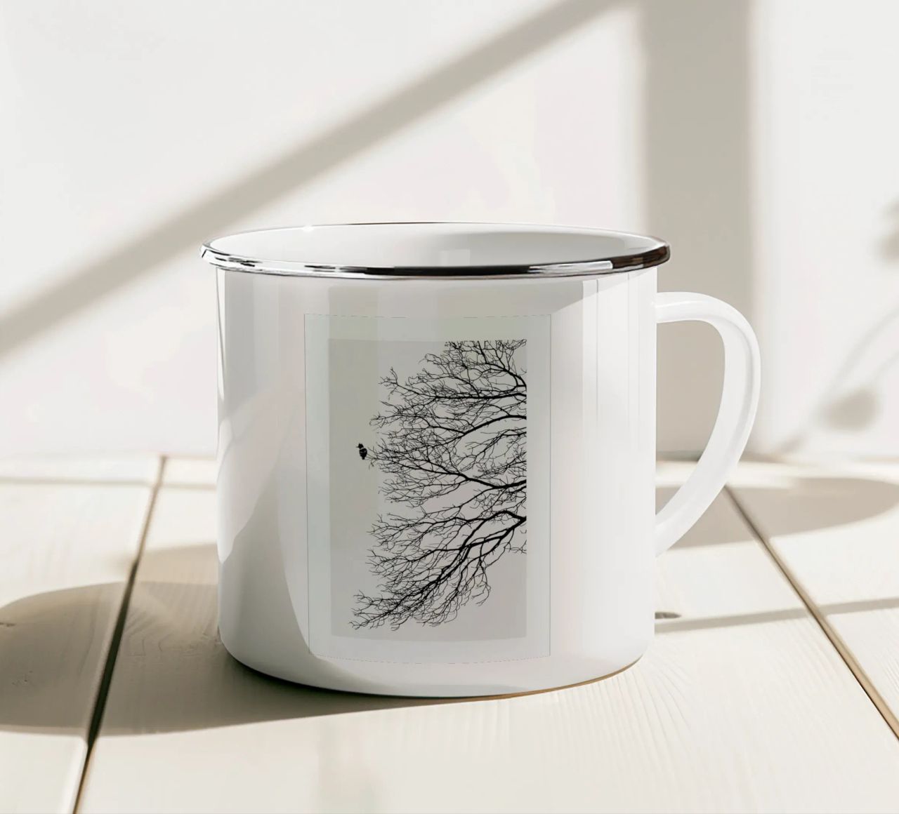 Winter Bird tazza in smalto da Flora & Fauna