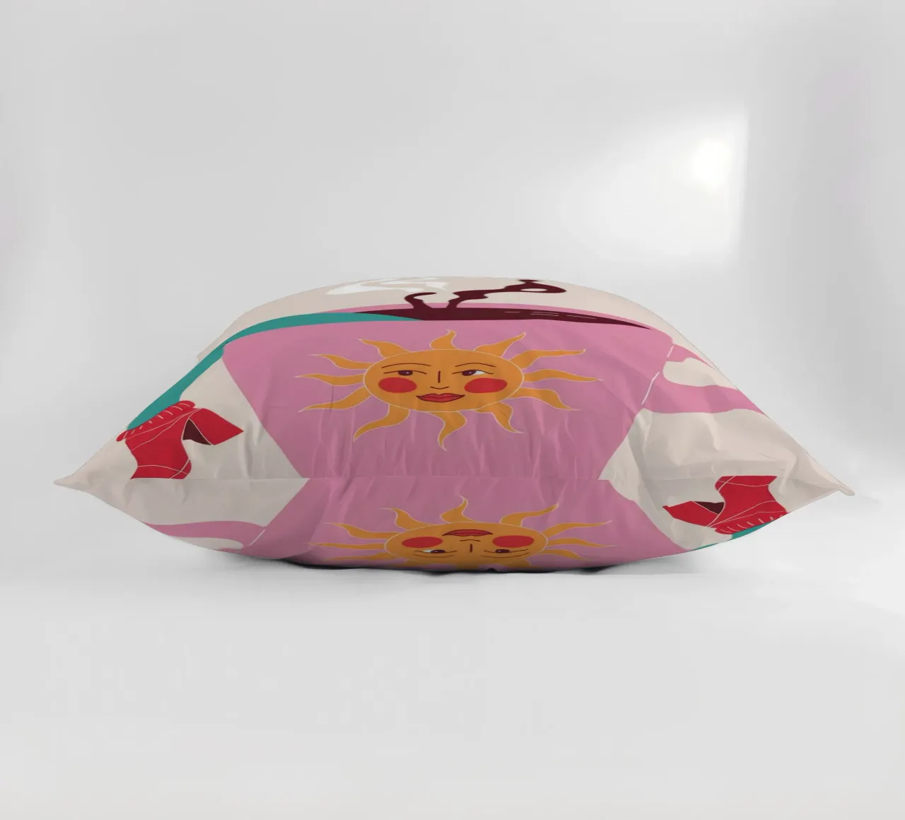 Sunshine Sip decorative cushion by Prism Palette