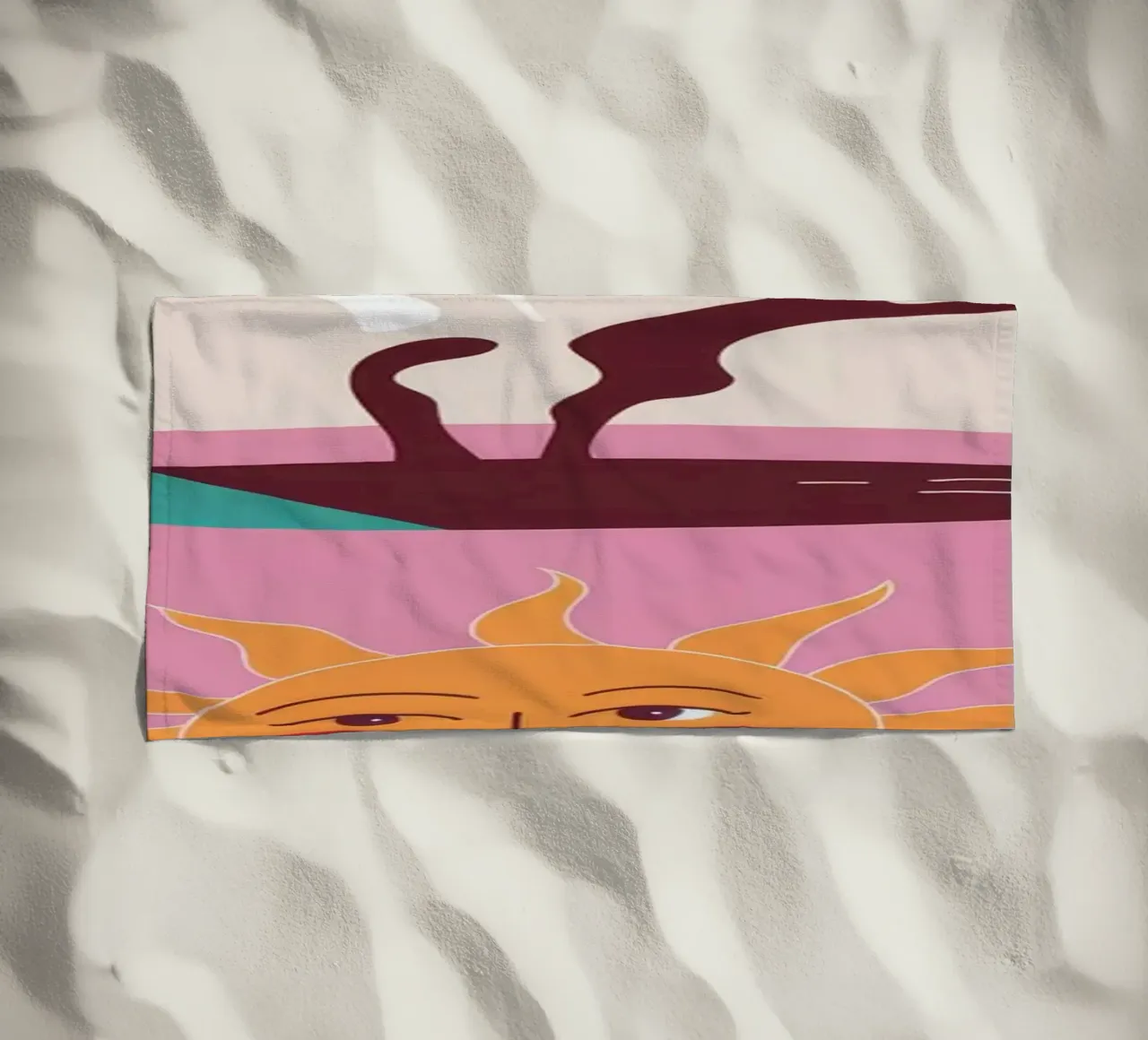 Sunshine Sip beach towel by Prism Palette