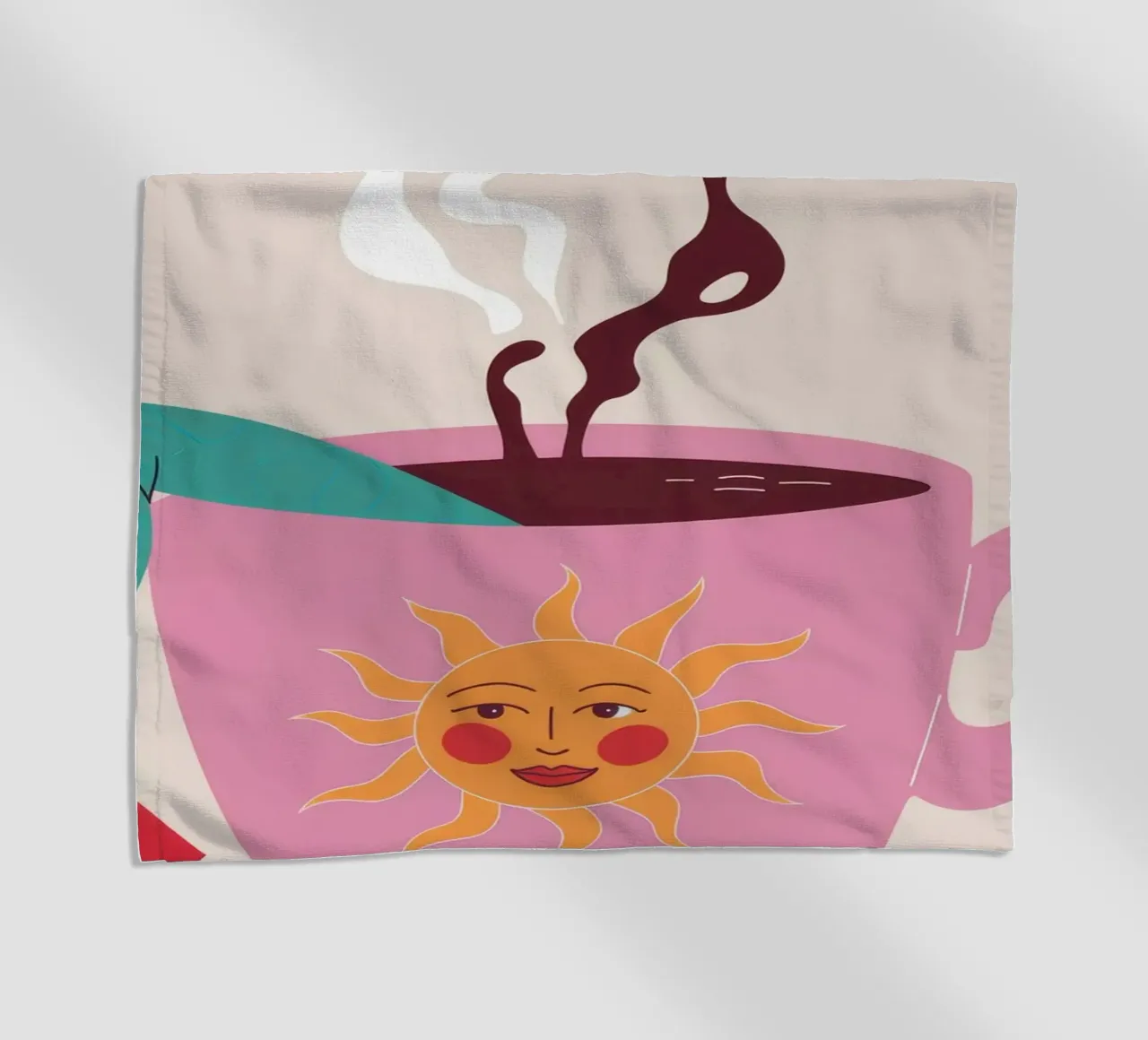 Sunshine Sip beach towel by Prism Palette