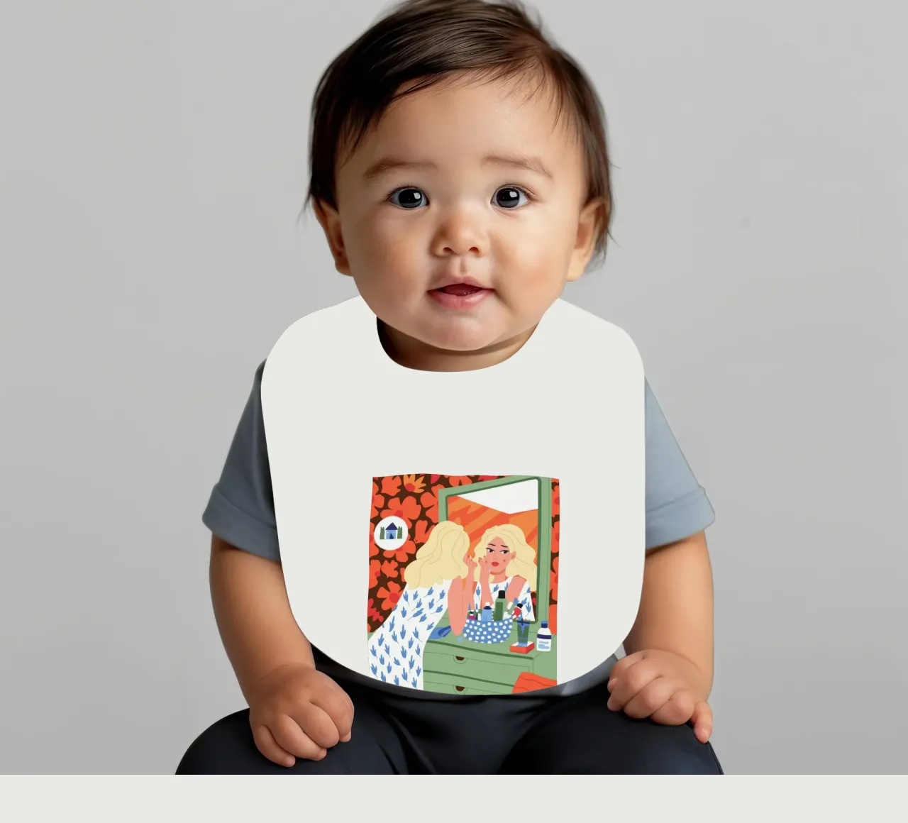 Réflexion sur la vanité bavoir de Prism Palette