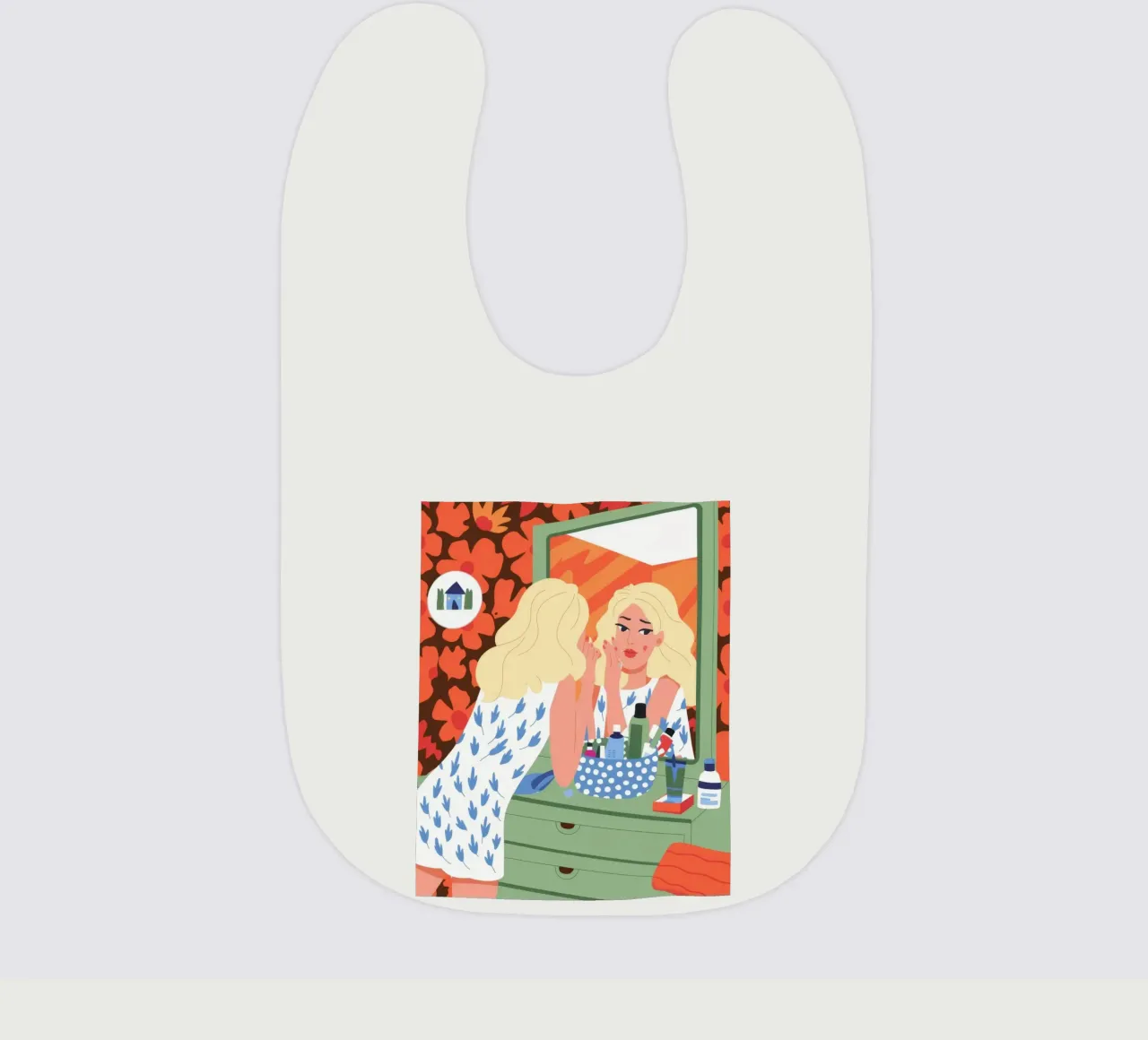 Réflexion sur la vanité bavoir de Prism Palette