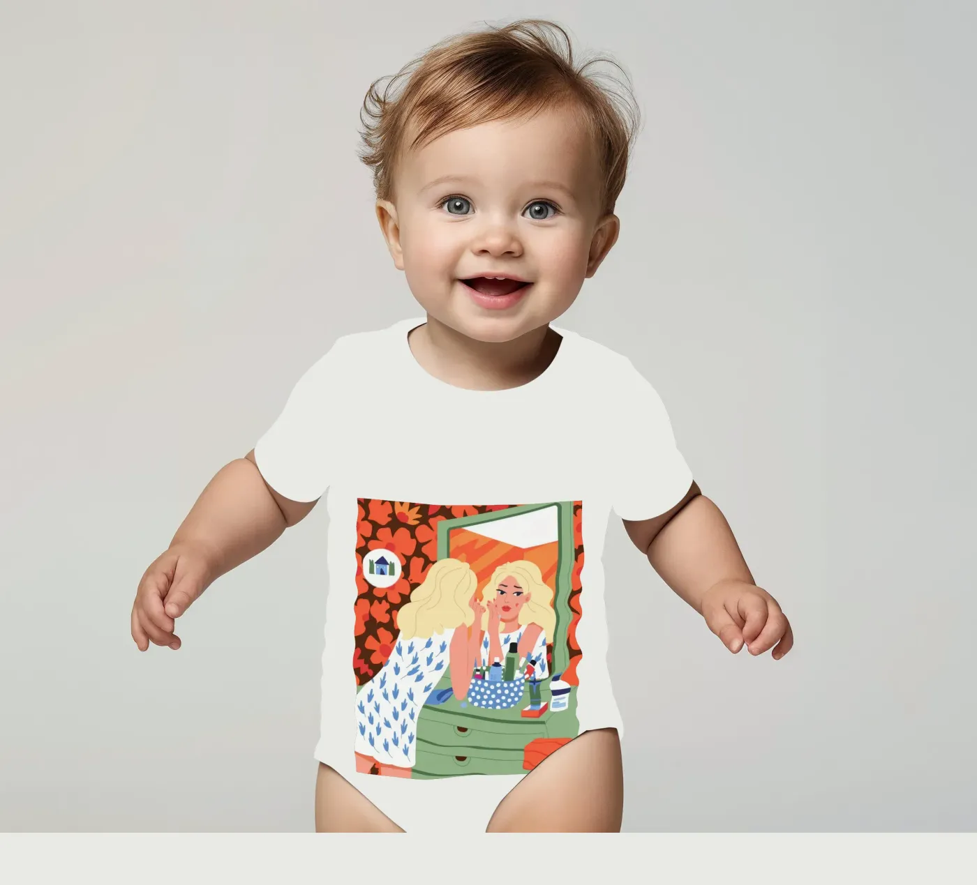 Ijdelheid Reflectie babyrompertje korte mouwen van Prism Palette