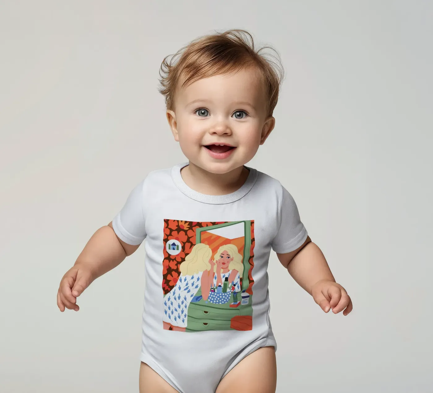 Ijdelheid Reflectie babyrompertje korte mouwen van Prism Palette